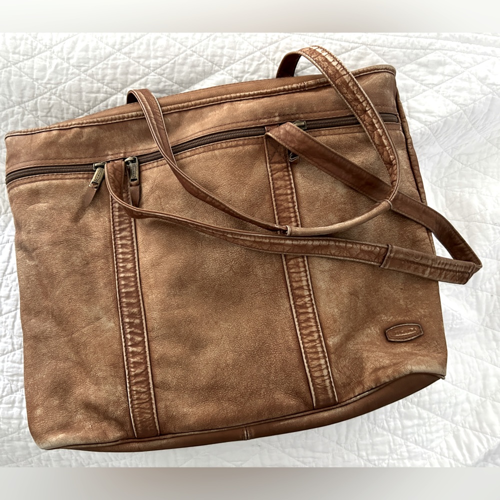 Men's/Women's Dilana Full Leather Tote distressed finish 13x20" Brazil